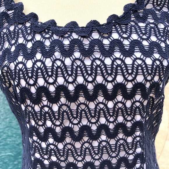 Lilly Pulitzer True Lonnie Navy Ric Rac Lace Dress - Picture 4 of 6